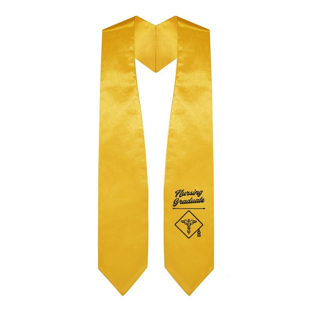 5232 Nursing Graduate Stole With Classic Tips Unisex Adult 62” Long